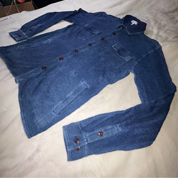 Peter Millar Indigo Blue Lightweight Shirt Jacket - Picture 3 of 11